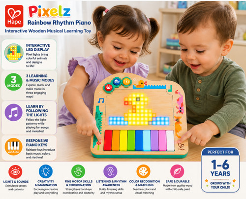 Hape pixelz rainbow rhythm - pixelz,